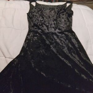 Elegant Black Velvet Dress